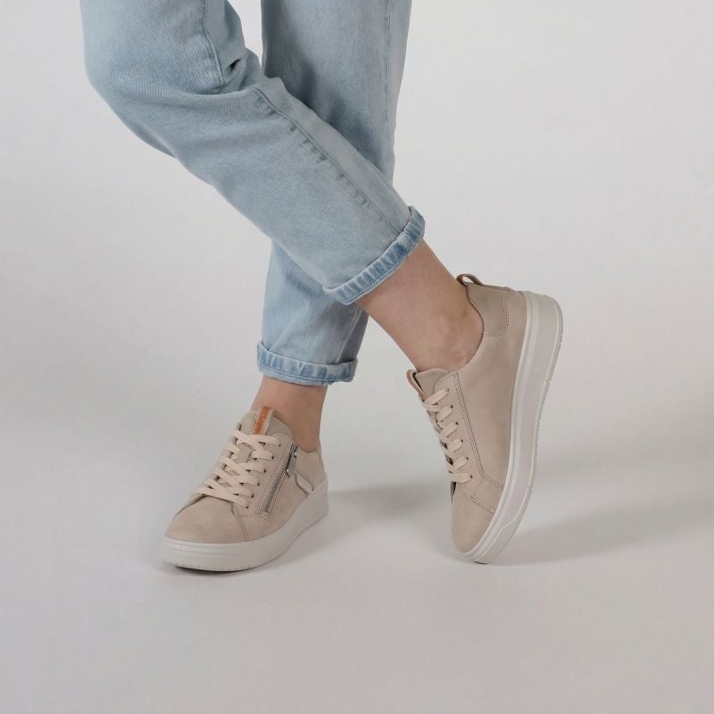 legero REJOISE Damen Sneaker low - Material: Leder in Beige