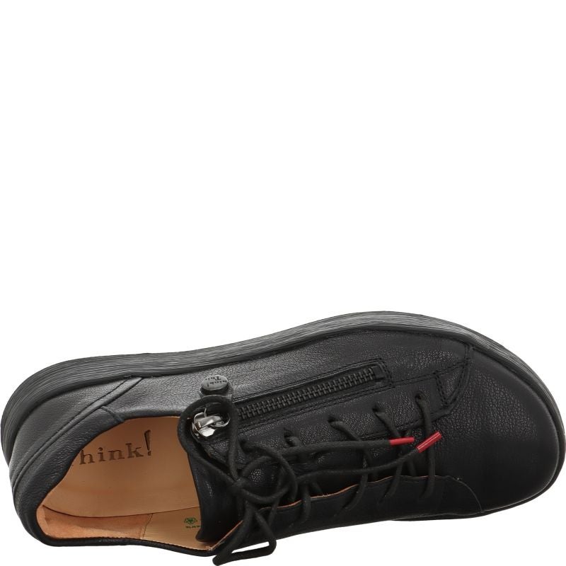 Think COMODA Woman Lace up shoe - Material: Leather in Black