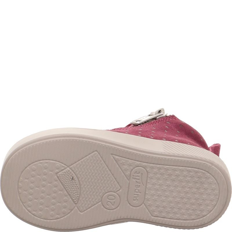 Superfit SUPIES Mädchen Sneaker high - Material: Leder/Textil in Rot