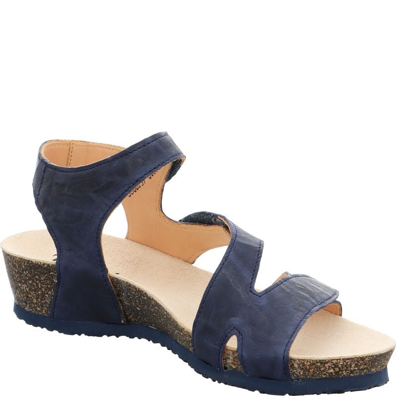 Think DUMIA Woman Strap sandal - Material: Leather in Blue
