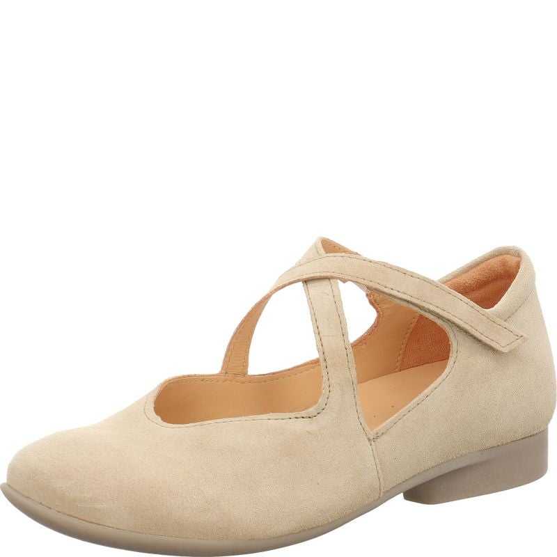 Think! GUAD2 Damen Ballerina - Material: Leder in Beige