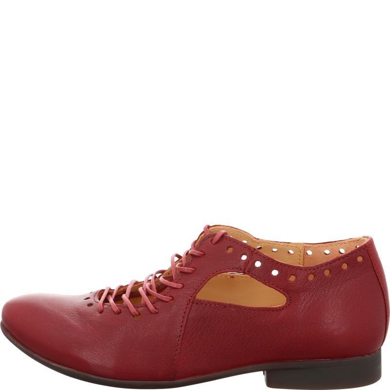 Think GUAD2 Lace up shoe - Material: Leather in Red