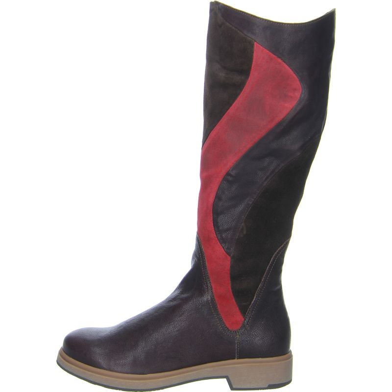 Think COGITA Woman Boot - Material: Leather in Red