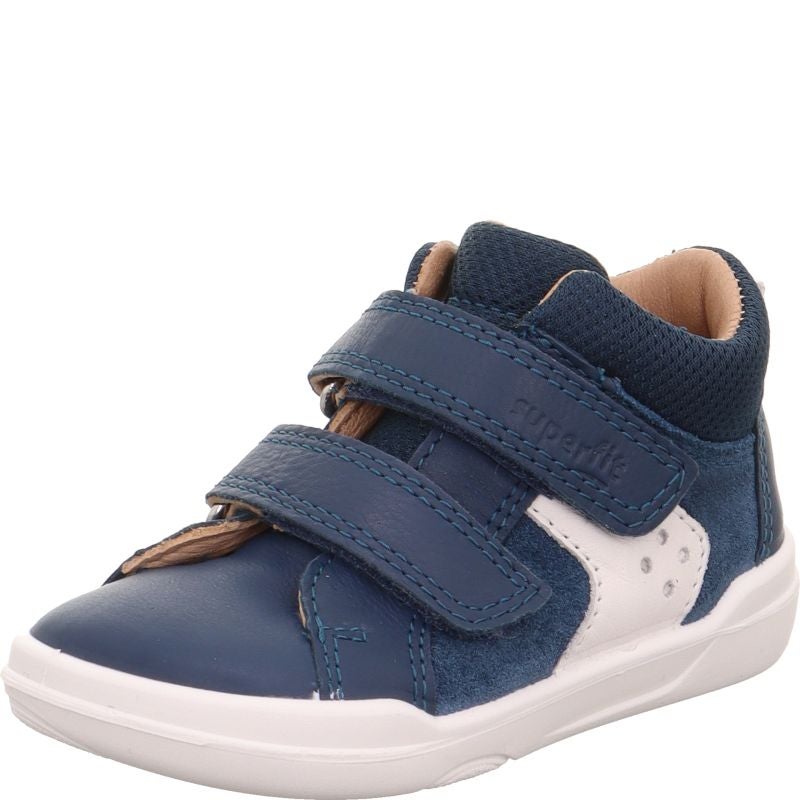 Superfit SUPERFREE Jungen Sneaker low - Material: Leder/Textil in Blau