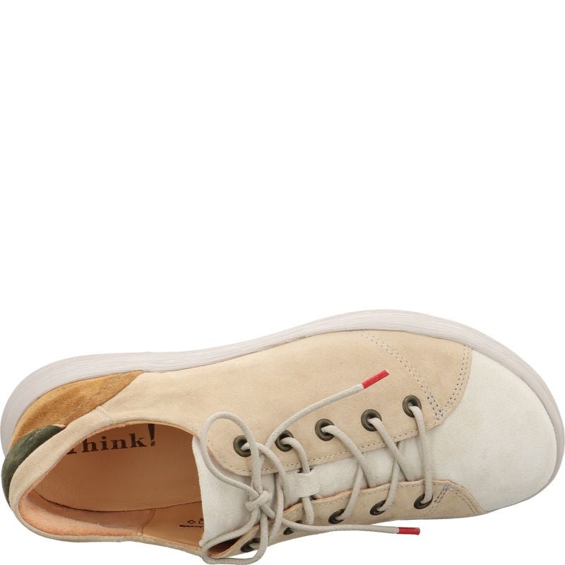 Think COMODA Woman Lace up shoe - Material: Leather in Beige