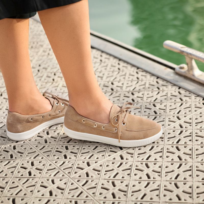 legero SILENCE Damen Slipper - Material: Leder in Beige