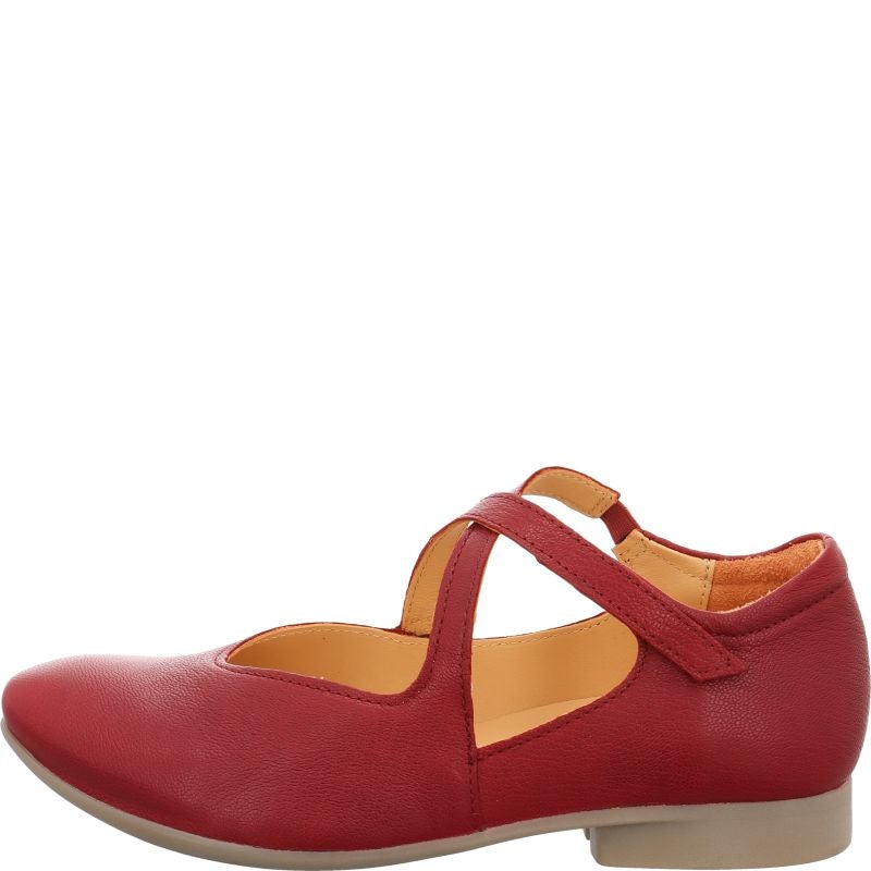 Think! GUAD2 Damen Ballerina - Material: Leder in Rot
