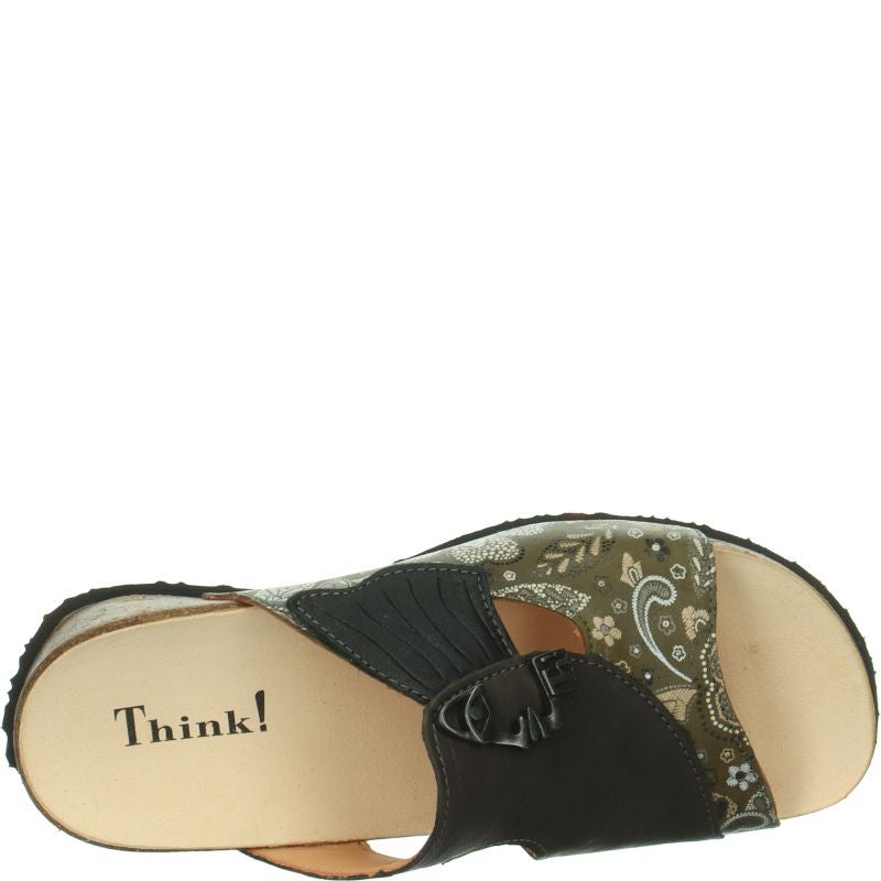 Think MIZZI DAMEN Mules - Material: Leather in Multicolored
