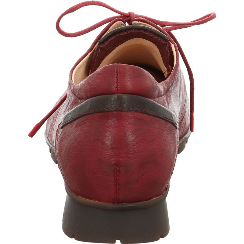 Think MENSCHA Woman Lace up shoe - Material: Leather in Red