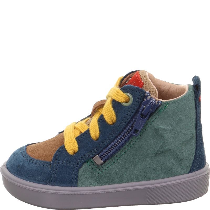 Superfit SUPIES Boys Sneakers high - Material: Leather/Textil in Multi Colour