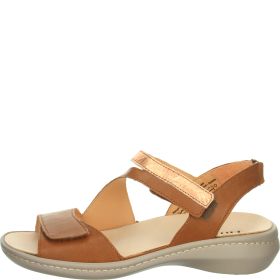 Think CAMILLA DAMEN Woman Strap sandal - Material: Leather in Brown