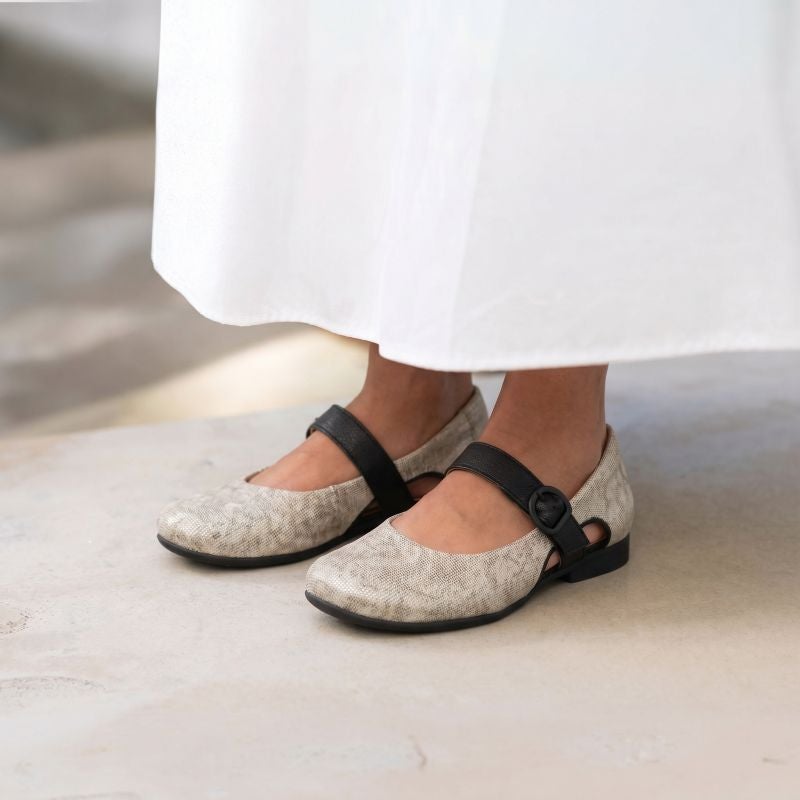 Think GUAD2 Woman Ballerina - Material: Leather in Grey