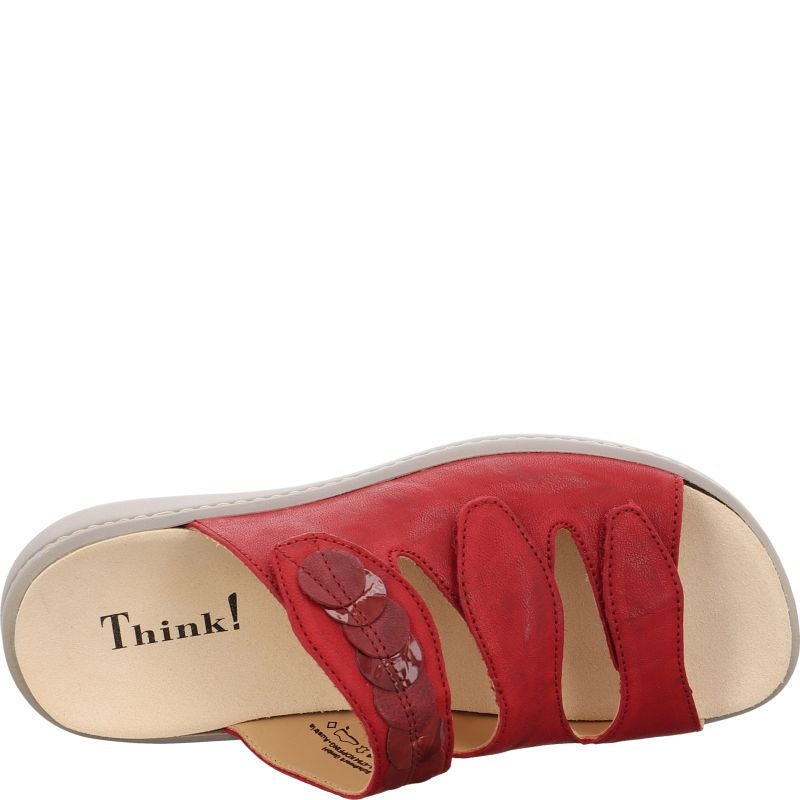 Think CAMILLA DAMEN Mules - Material: Leather in Red