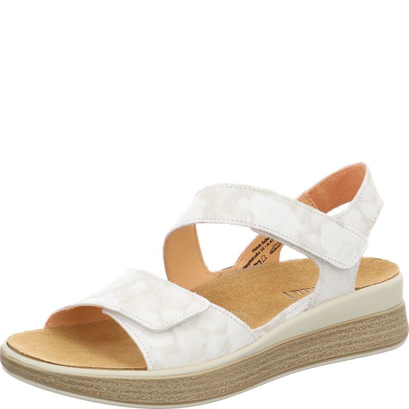 Think MEGGIE Strap sandal - Material: Leather in White