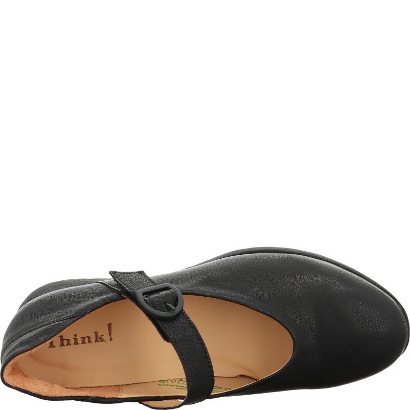 Think! ALOA Damen Ballerina - Material: Leder in Schwarz