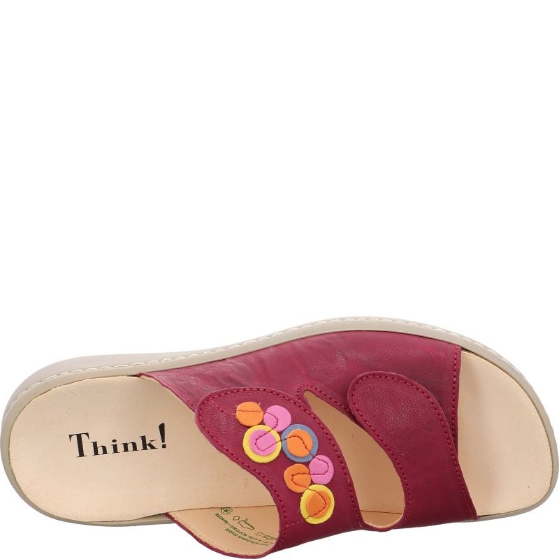 Think! CAMILLA Damen Pantolette - Material: Leder in Lila