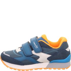 Superfit DASH Jungen | Unisex | Mädchen Sneaker low - Material: Leder/Sonstiges Material/Textil in Blau