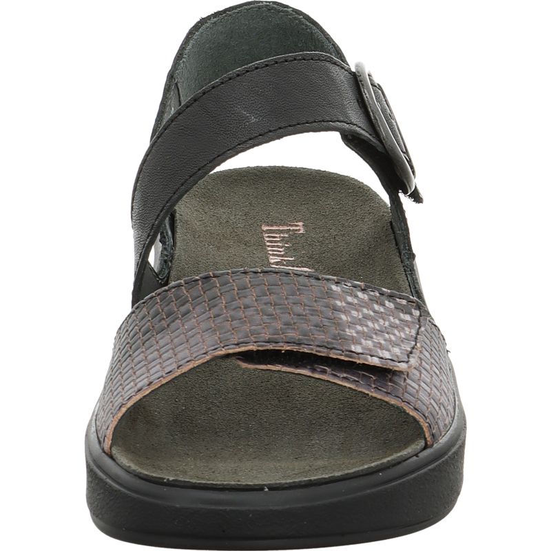 Think MEGGIE Woman Strap sandal - Material: Leather in Multi Colour