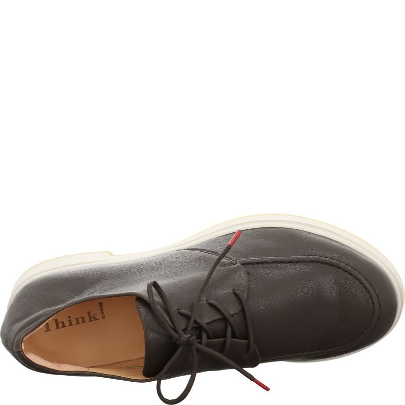 Think COGITA Woman Lace up shoe - Material: Leather in Grey