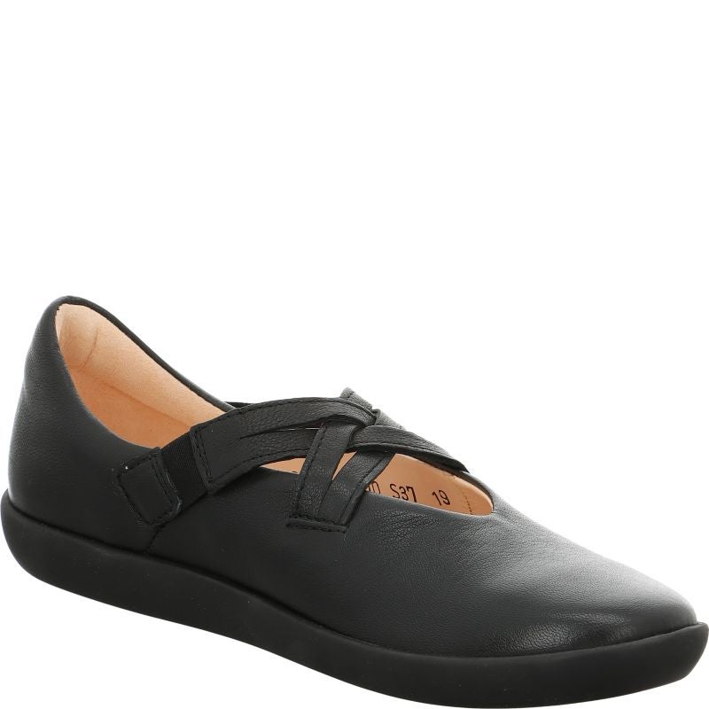 Think NATURE Woman Ballerina - Material: Leather in Black
