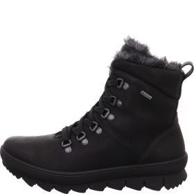 Legero NOVARA Damen Schnürboots - Material: Leder in Schwarz