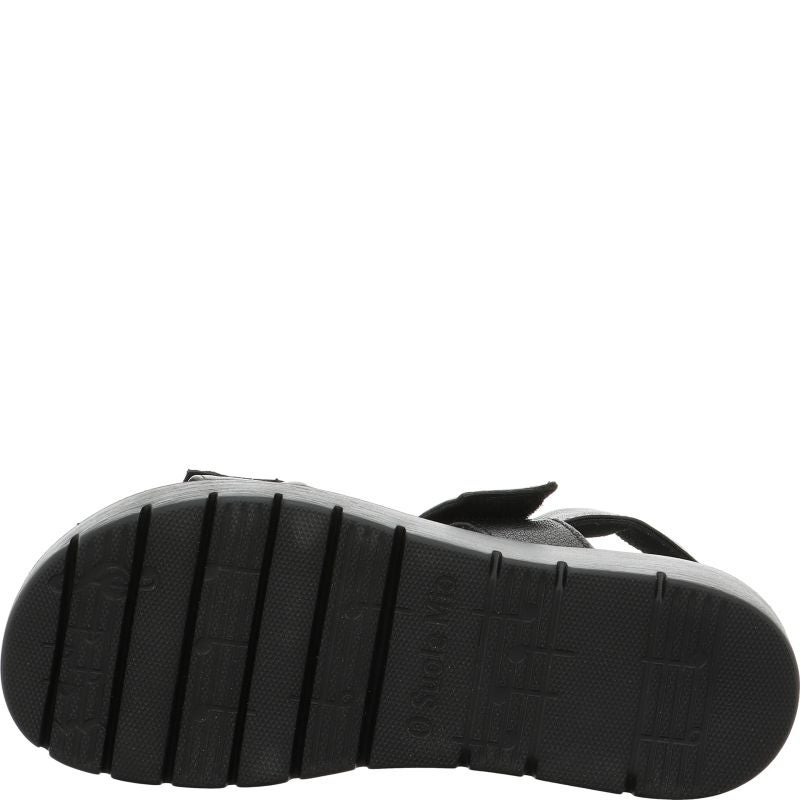 Think SING LIGHT Plateau sandal - Material: Leather in Black