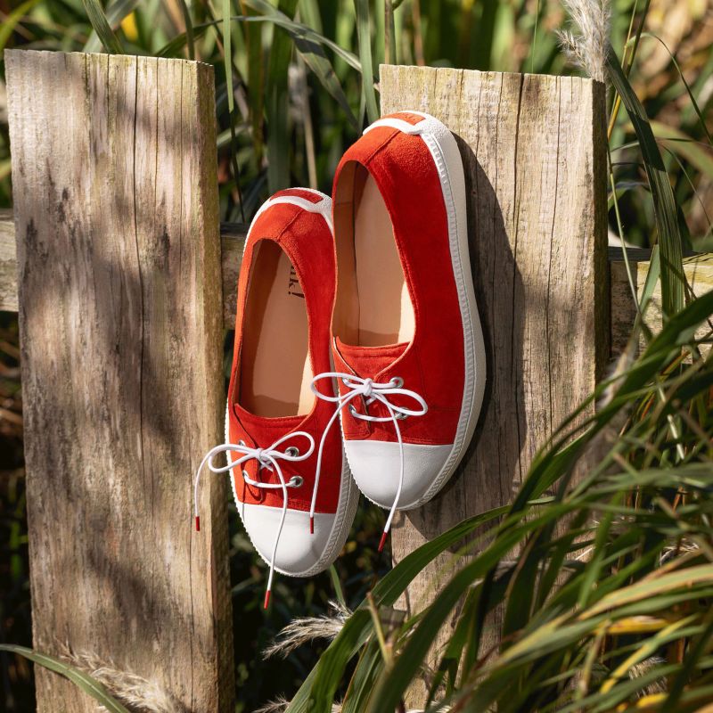 Think TURNA WOMEN Woman Sneakers low - Material: Leather in Red