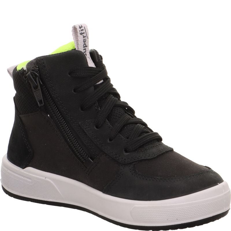 Superfit MAVERICK Boys Sneakers high - Material: Leder/Sonstiges Material/Texti in Black