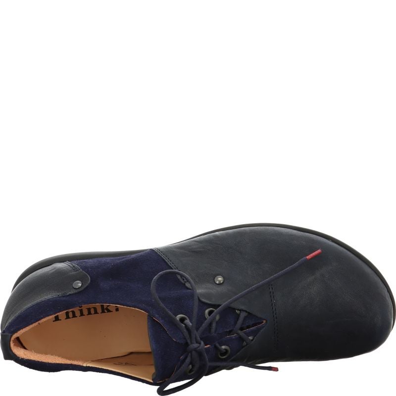 Think KONG HERREN Men Lace up shoe - Material: Leather in Blue