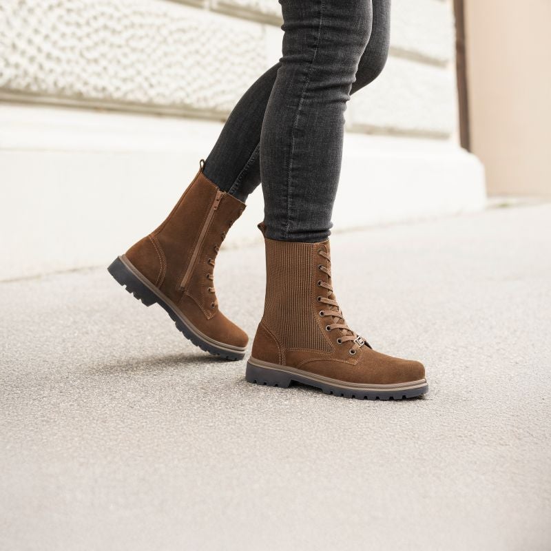 legero MONTA Damen Schnürboots - Material: Leder in Braun