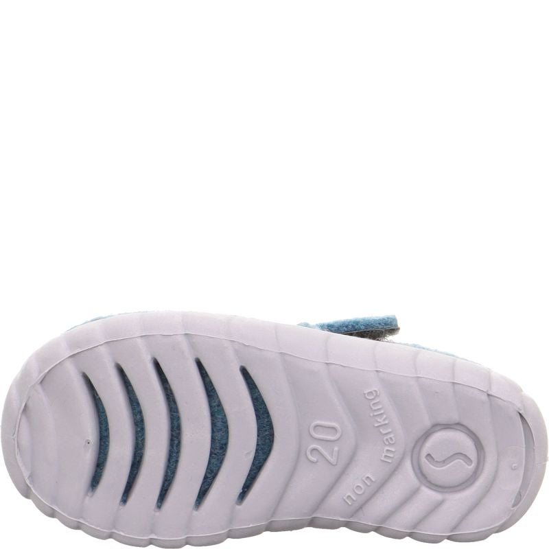Superfit HAPPY Jungen Hausschuh - Material: Textil in Blau