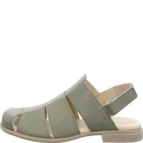 Think! KAMAA Damen Sandale - Material: Leder in Oliv