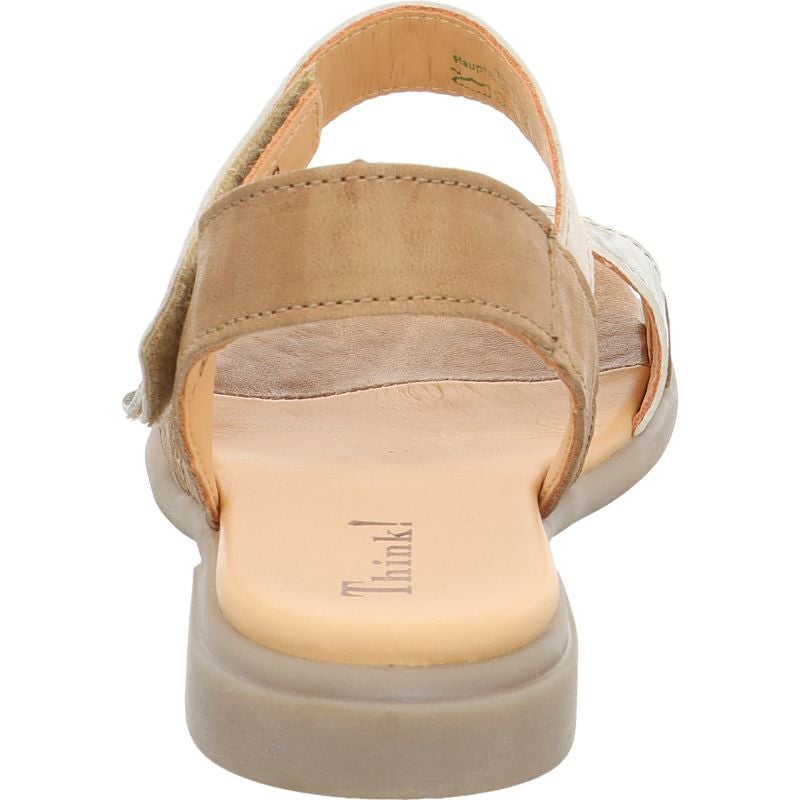 Think KAMAA Strap sandal - Material: Leather in Beige