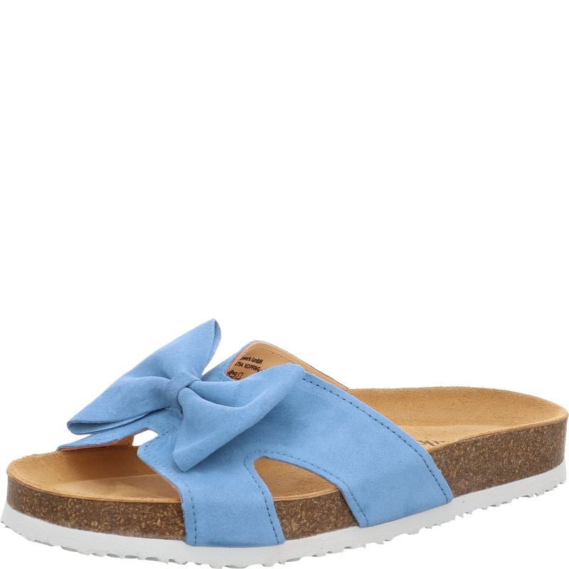 Think! CRISSI Damen Pantolette - Material: Leder in Blau