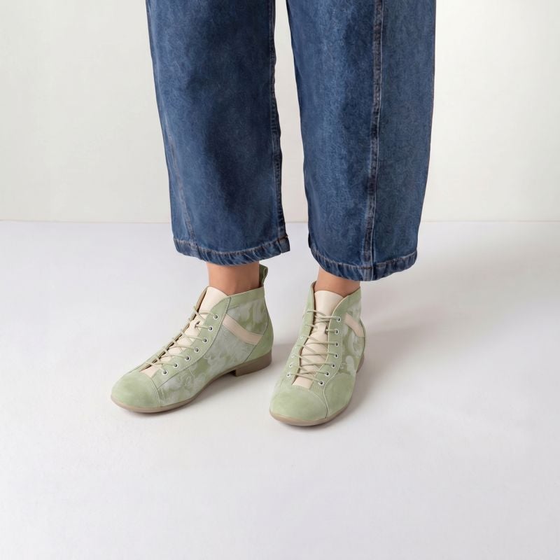 Think GUAD2 Woman Ankle boot - Material: Leather in Green
