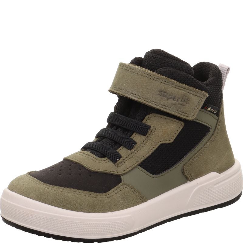 Superfit MAVERICK Boys Sneakers high - Material: Leder/Sonstiges Material/Texti in Green