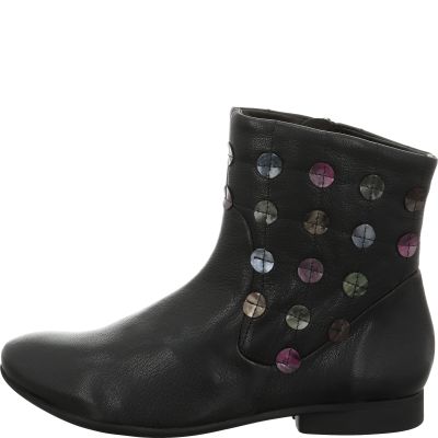 Think! GUAD2 Damen Stiefelette - Material: Leder in Schwarz