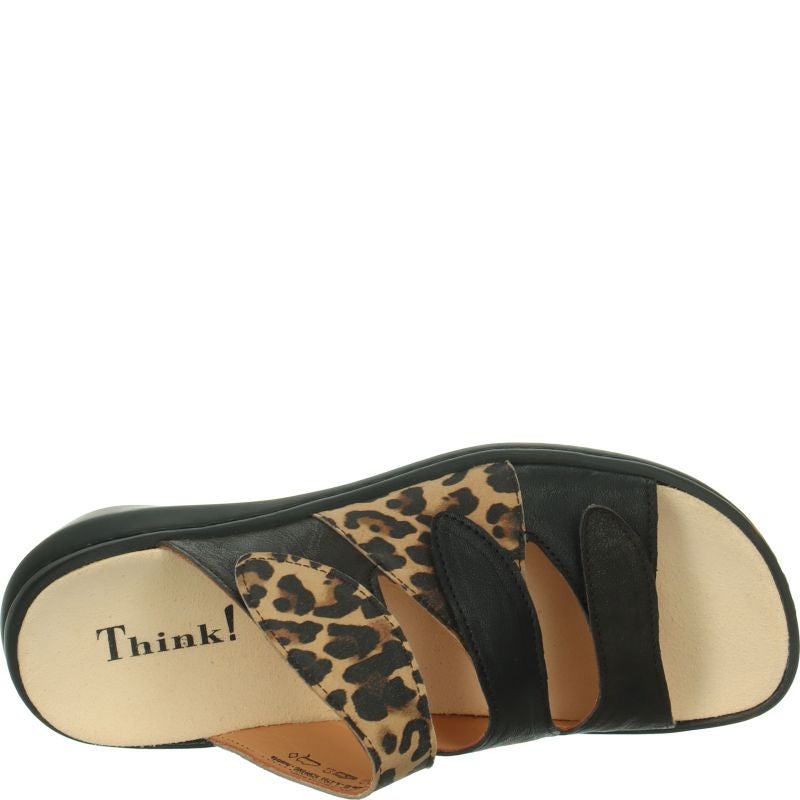 Think! CAMILLA Damen Pantolette - Material: Leder in Mehrfarbig