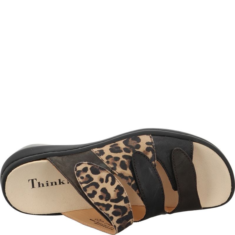 Think! CAMILLA Damen Pantolette - Material: Leder in Mehrfarbig