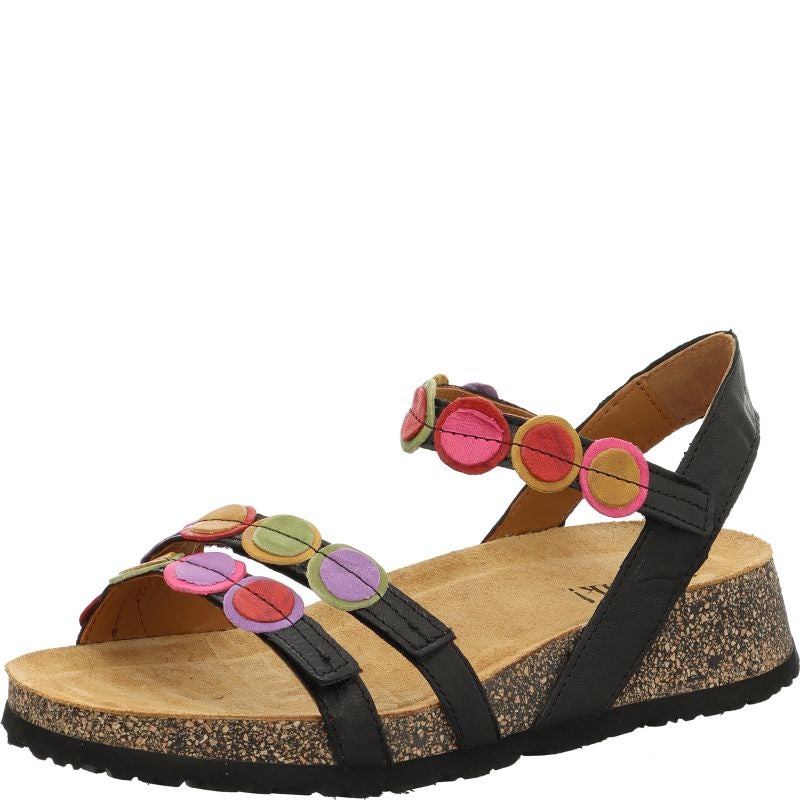 Think KOAK DAMEN Woman Strap sandal - Material: Leather in Black