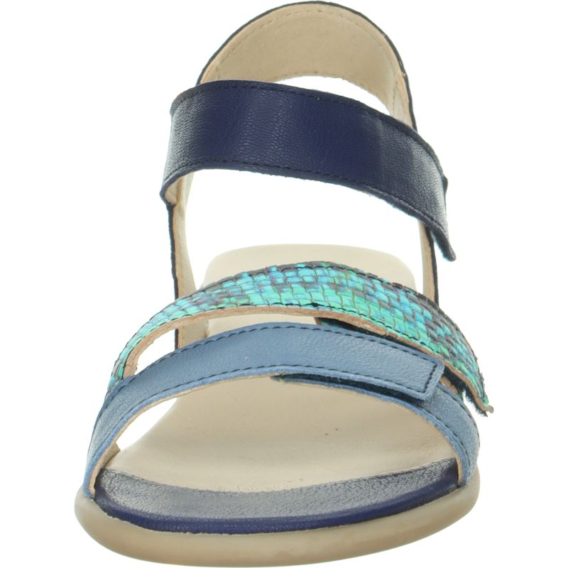 Think! KAMAA Damen Riemchensandale - Material: Leder in Blau