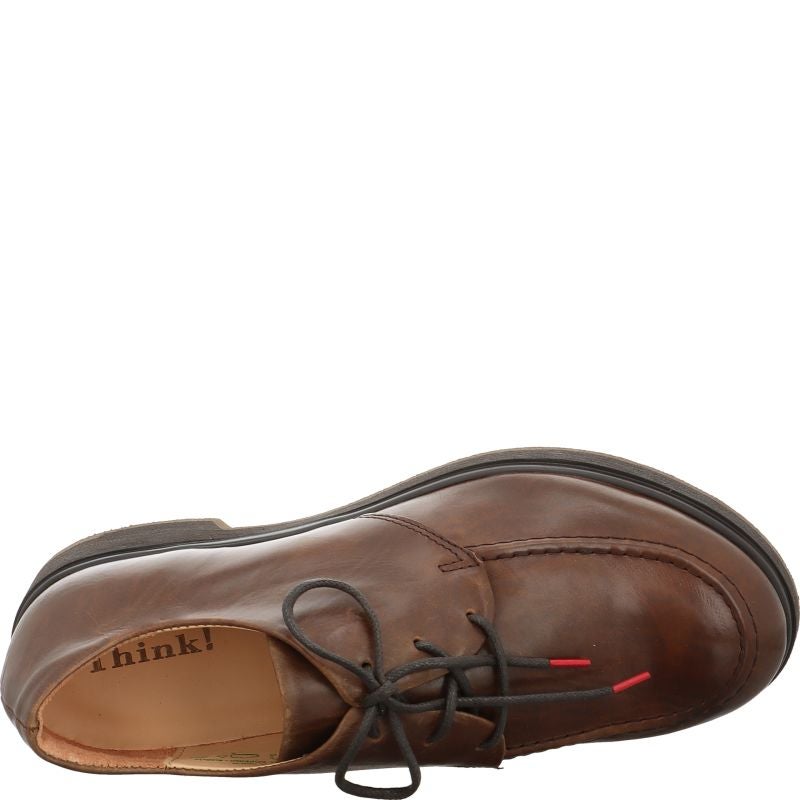Think! COGITA Damen Schnürschuh - Material: Leder in Braun