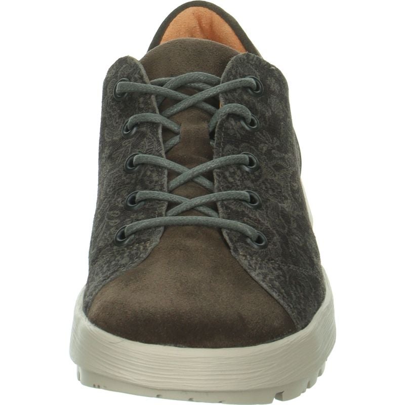 Think! COMODA Damen Schnürschuh - Material: Leder in Grau