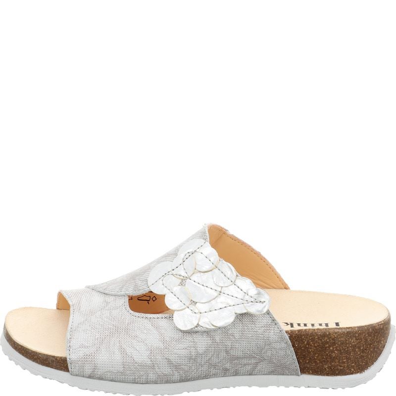 Think MIZZI DAMEN Mules - Material: Leather in Metallic