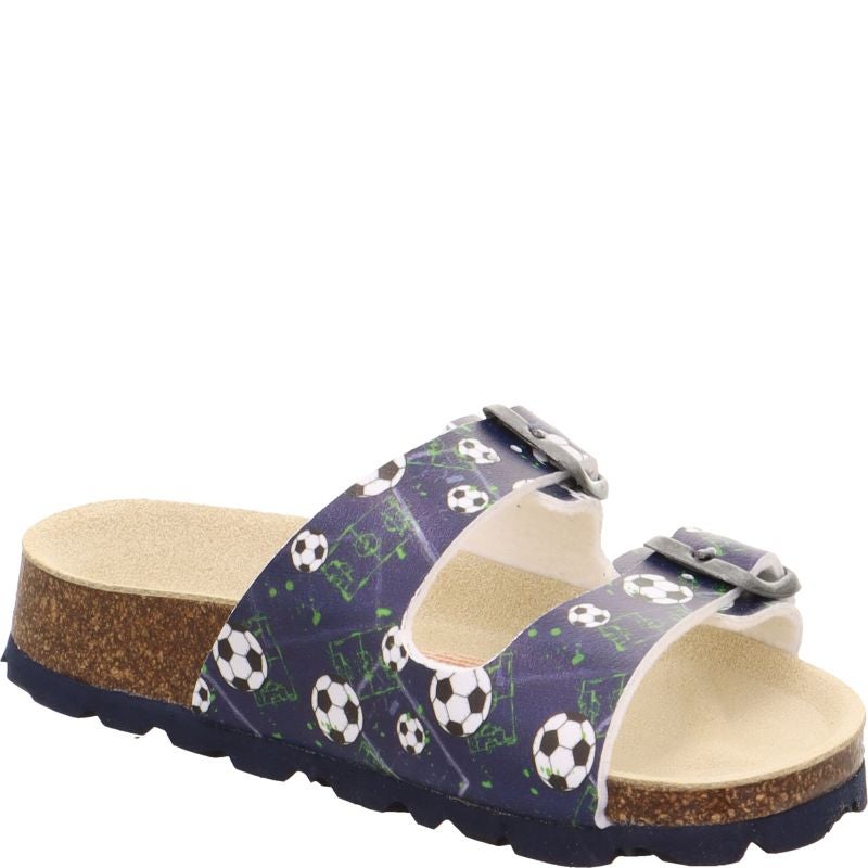 Superfit FUSSBETTPANTOFFEL Jungen Pantoffel - Material: Sonstiges Material in Blau