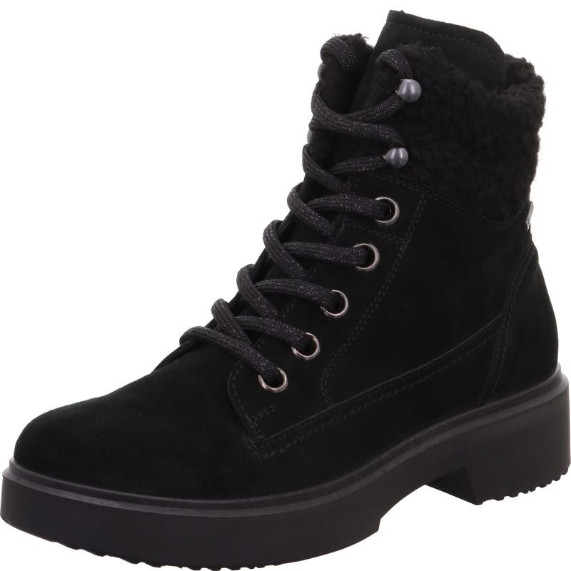 Legero ANGEL Damen Schnürboots - Material: Leder in Schwarz
