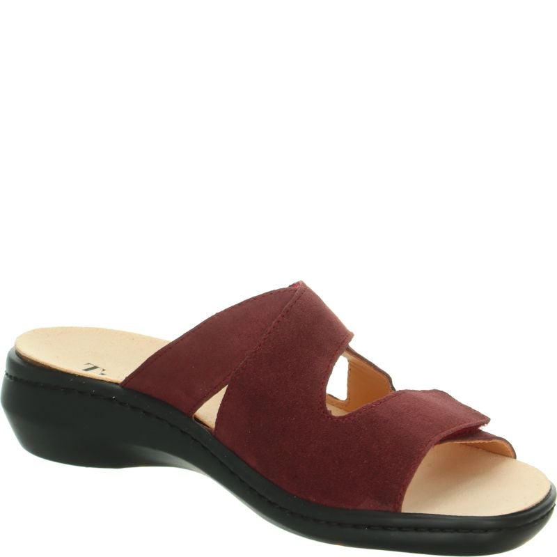 Think! CAMILLA Damen Pantolette - Material: Leder in Rot