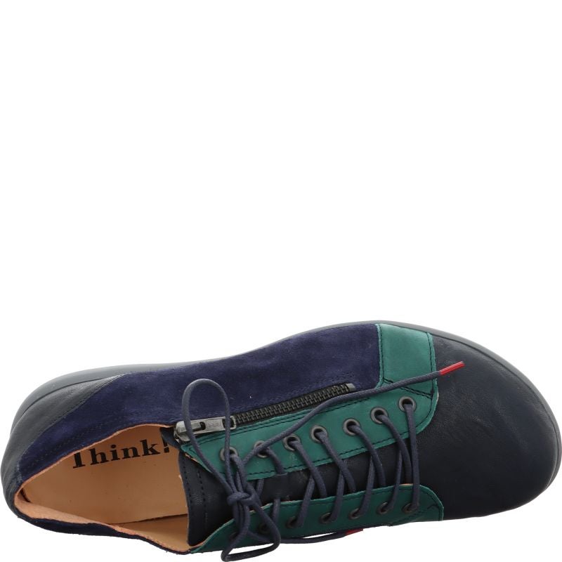 Think KONG HERREN Men Lace up shoe - Material: Leather in Blue