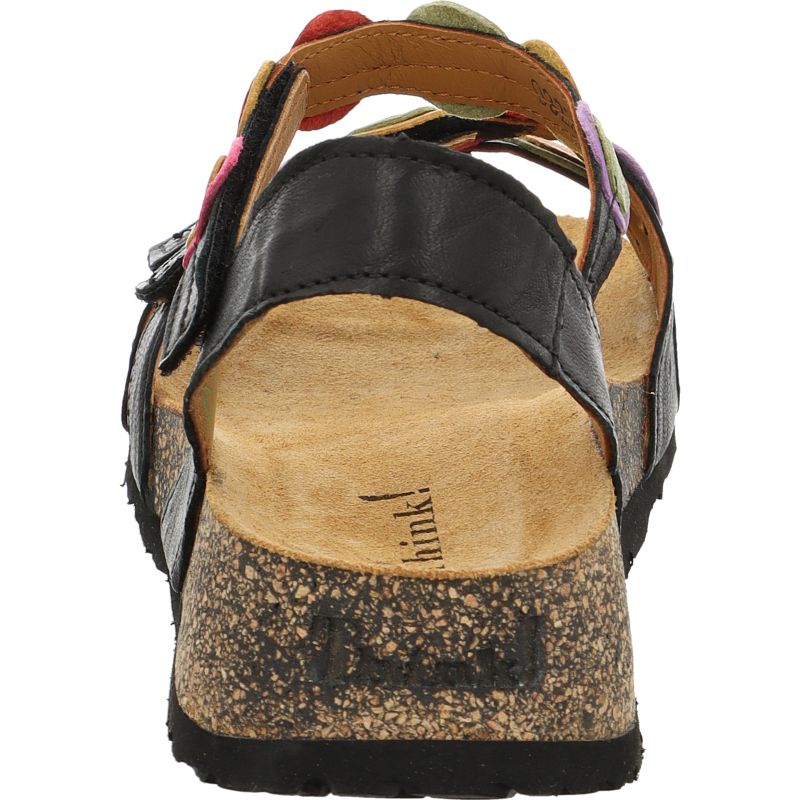 Think KOAK DAMEN Woman Strap sandal - Material: Leather in Black