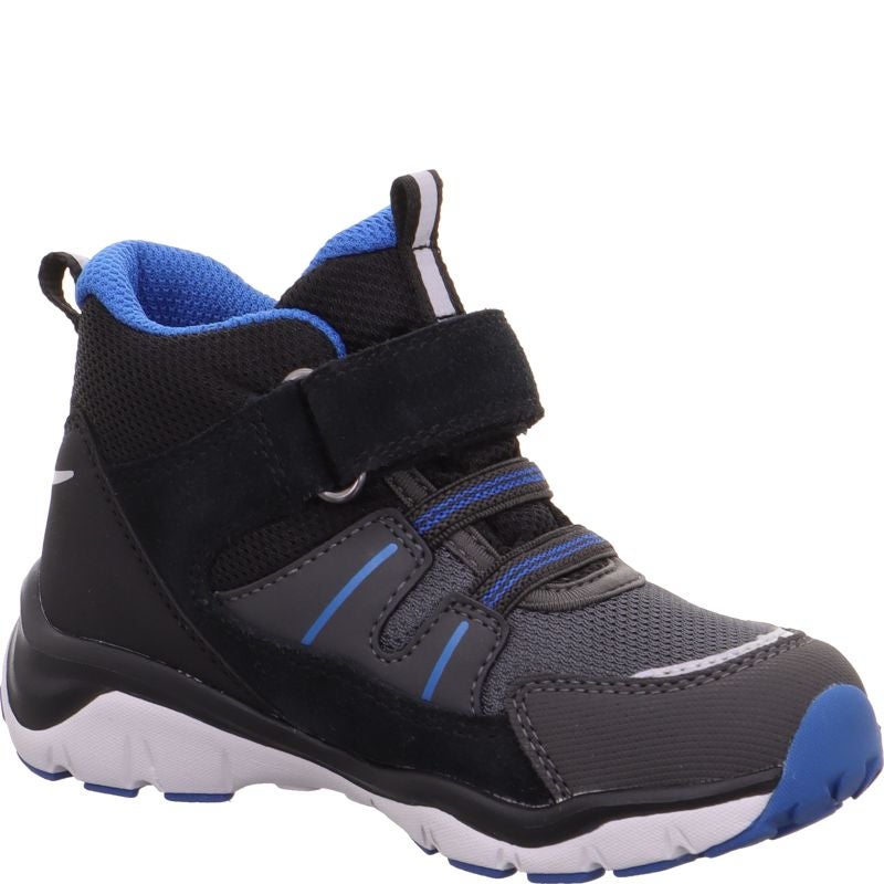 Superfit SPORT5 Unisex, Jungen Sneaker high - Material: Leder/Sonstiges Material/Textil in Schwarz